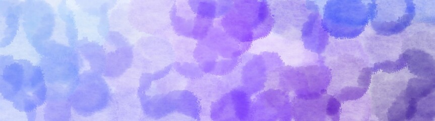 abstract magic circles wide banner. light pastel purple, lavender blue and medium purple background with space for text or image
