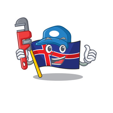 Cartoon fleg iceland character the plumber shape
