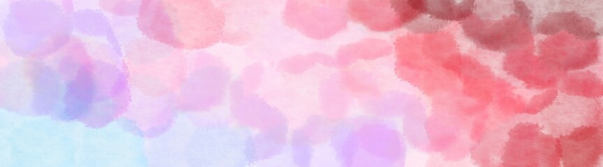 square graphic with magic bubbles wide banner. pastel pink, indian red and light coral background with space for text or image