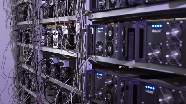 video cards on a cryptocurrency mining farm