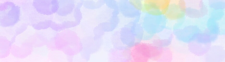 square graphic with round style wide banner. lavender, pale golden rod and lavender blue background with space for text or image