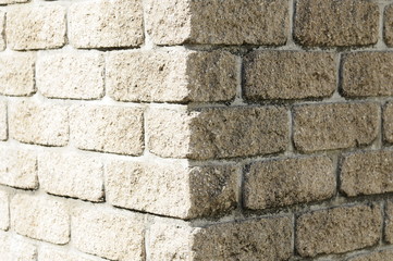ブロックの壁の角
