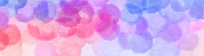 Obraz premium abstract futuristic circles wide banner. thistle, orchid and corn flower blue background with space for text or image