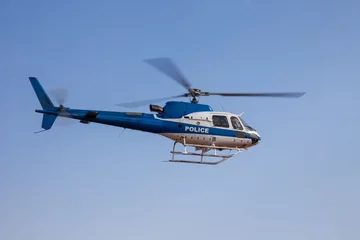 Crédence de cuisine en verre imprimé hélicoptère Hélicoptère de police