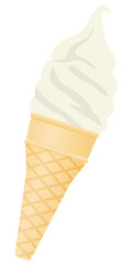 バニラソフトクリームのイメージイラスト