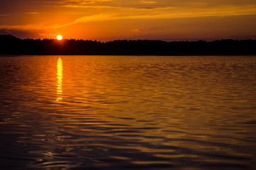 Beautiful sunset above the sea.