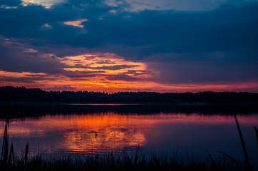 Obraz premium sunrise in the sea sunset sky