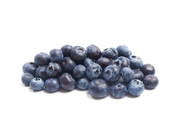 Blueberries isolated on white background.