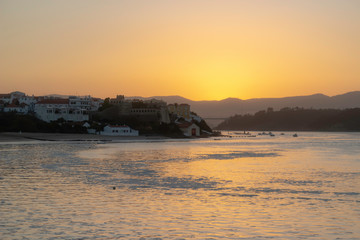 Sunrise view of Vila Nova de Milfontes, Portugal
