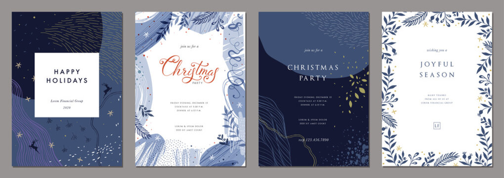 Merry Christmas and Bright Corporate Holiday cards.