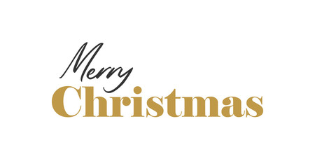 Merry Christmas typographic design. Xmas Holidays text lettering.