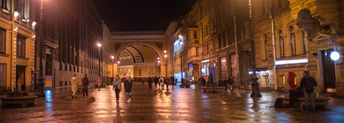 Fototapeta na wymiar night city of St. Petersburg.