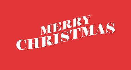 Merry Christmas typographic design. Xmas Holidays text lettering.