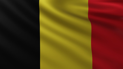 Large Belgian Flag in the wind