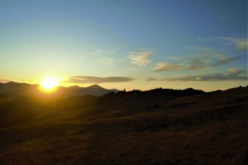  evening landscape in the mountains