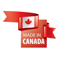 Canada flag, vector illustration on a white background