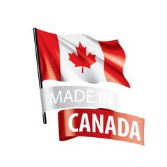 Canada flag, vector illustration on a white background