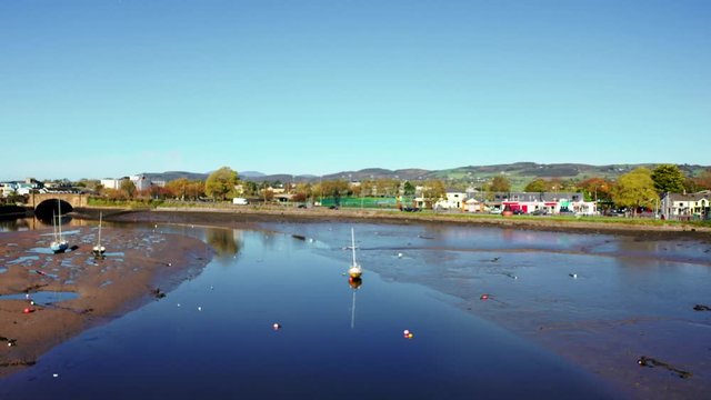 Beached Boats during Low Flow in Colligan River in Coastal Dungarvan, Ireland