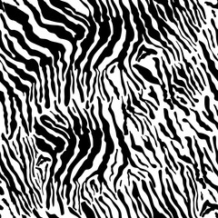 Abstract illustration skin of zebras, animal seamless pattern, fashion striped print, spring summer, design trendy fabric texture, vector