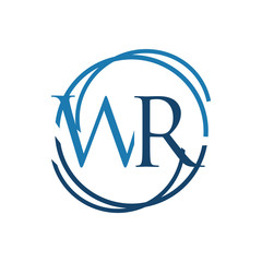 colorful W initial letter W logo vector with modern styles template