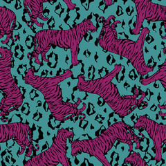 abstract animal skin pattern, leo vector print, trendy texture