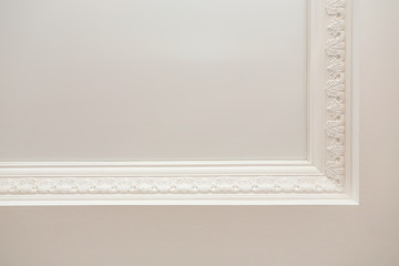 Ceiling cornice. Detail of the corner.