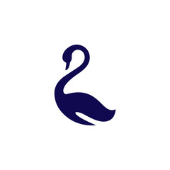 new luxury stylish spreading wings swan logo design vector logotype sign illustration © fandy