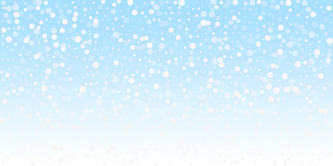 White dots Christmas background. Subtle flying sno