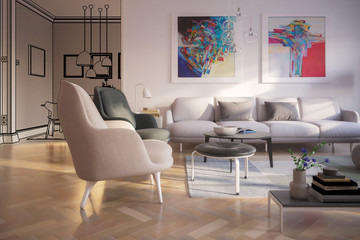 Contemporary Luxury Furnishing (project) - 3d visualization