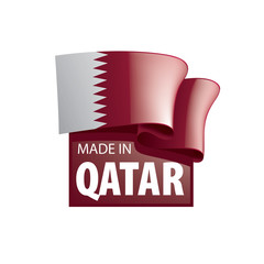 Qatar flag, vector illustration on a white background