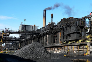 Obraz premium Coke making plant as part of integrated steelmaking plant.