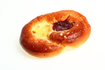 Jam Bun with cottage cheese