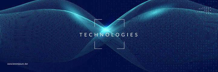 Deep learning concept. Digital technology abstract background. Artificial intelligence and big data. Tech visual for energy template. Modern deep learning backdrop. - obrazy, fototapety, plakaty