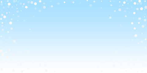 White dots Christmas background. Subtle flying sno