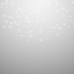 Sparse glowing snow Christmas background. Subtle f