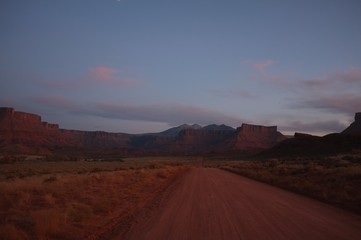 Road near Hittle Bottom Campground, north of Moab, Utah