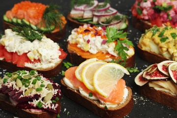 Smorrebrod is a traditional Scandinavian open-faced sandwich	