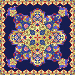 Eastern ethnic motif, traditional muslim ornament. Seamless pattern, background. Vector illustration