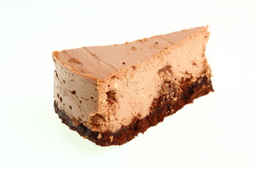 Chocolate cheesecake with raisins (curd pudding)