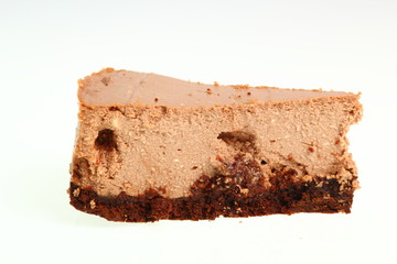 Chocolate cheesecake with raisins (curd pudding)