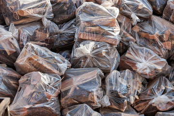 bags of wood
