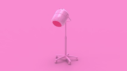 3d rendering of a salon hair dryer device isolated in studio background