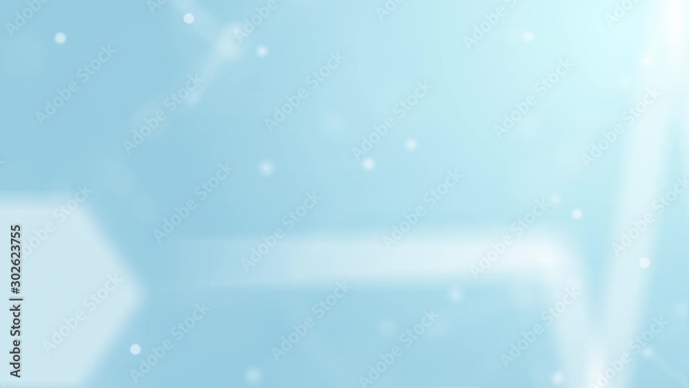 Wall mural 3d abstract white geometry float into medical wireframe network and connecting dot space on blue bac
