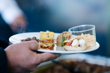 Details of different food at an event or convention congress