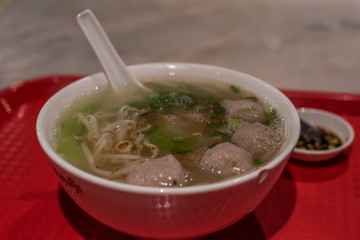 Chinese noodle soup with fish ball