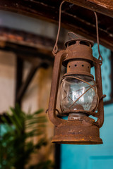 Traditional Vintage rusty classic old Kerosene Lantern Lamp