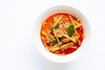 Red curry preserved bamboo shoot with pork