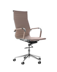 Fototapeta premium Stylish armchair isolated on white. Interior element