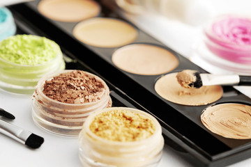 Professional makeup brushes and tools. make up cosmetics