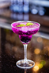 Glass with a virgin cocktail